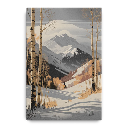 Aspen Snowy Peaks Front - Canvas Wall Art