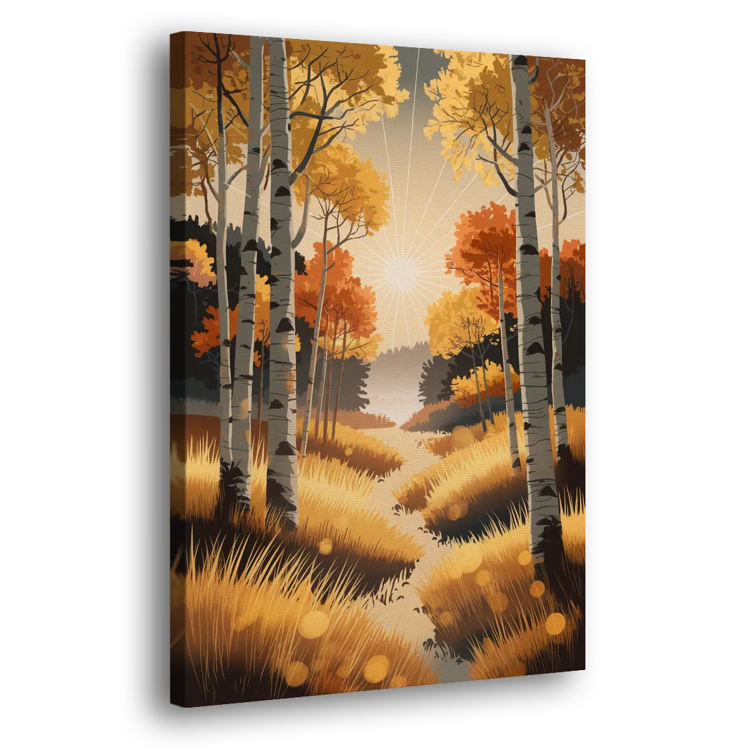 Aspen Sunrise Glow Side - Canvas Wall Art