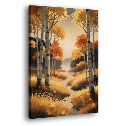 Aspen Sunrise Glow Side - Canvas Wall Art