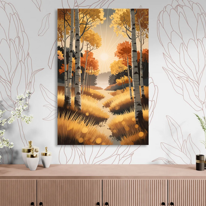Aspen Sunrise Glow Sitting Room - Canvas Wall Art