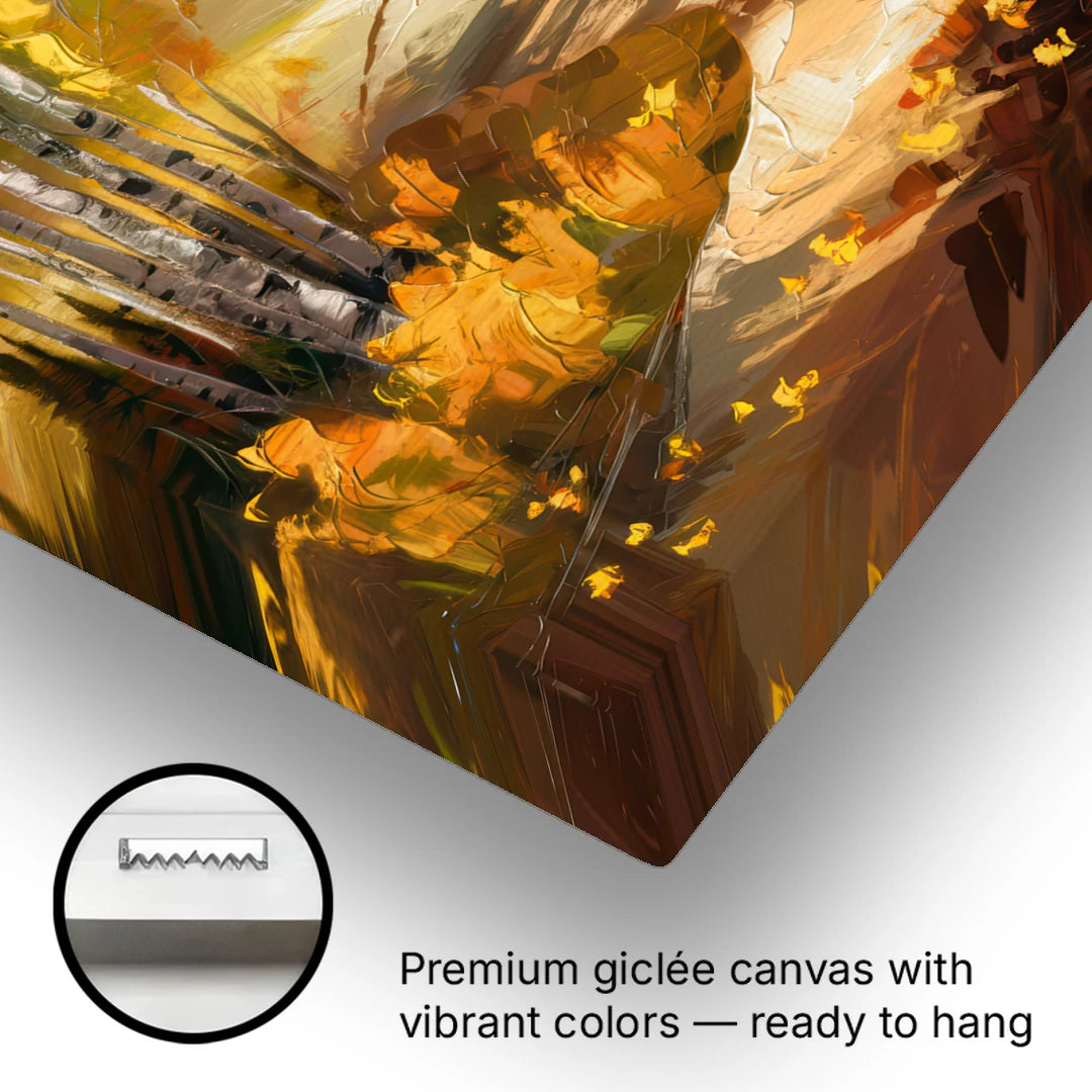 Aspen Trail Through the Trees - Canvas Wall Art - Gallery Wrap Corner