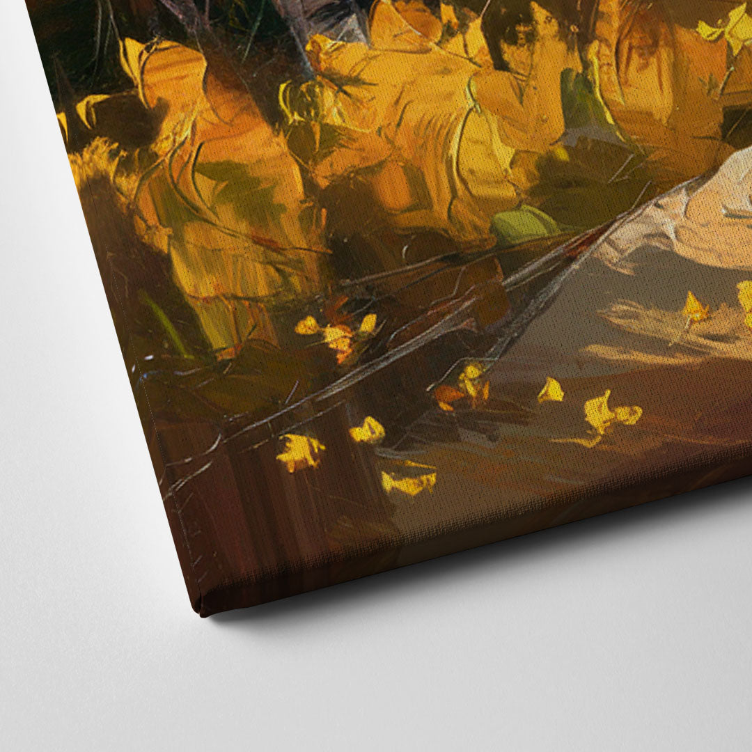 Aspen Trail Through the Trees Canvas Close Up