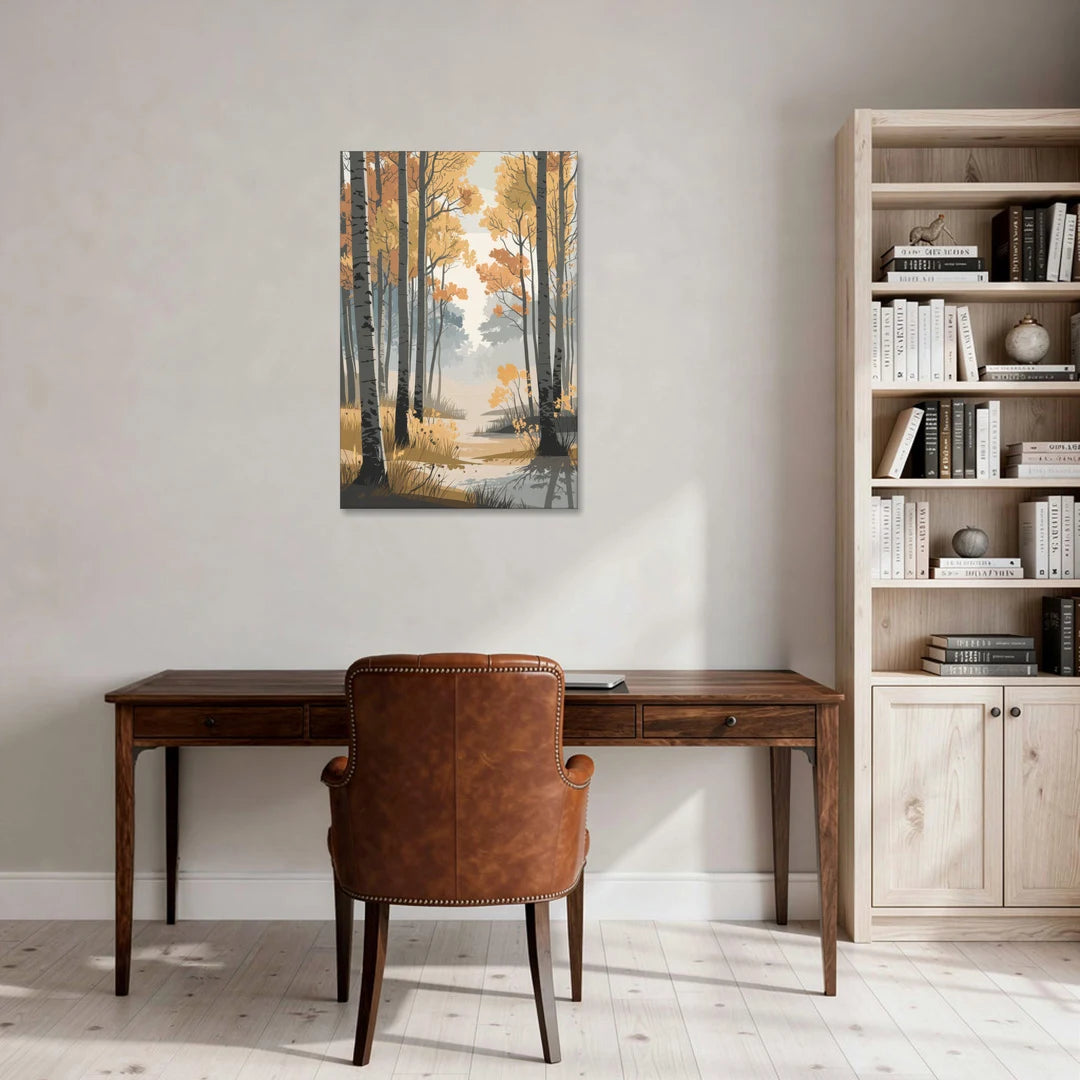 Aspen Tranquil Woodland - Canvas Wall Art - Office - 24x36