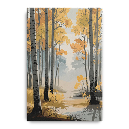 Aspen Tranquil Woodland Front - Canvas Wall Art