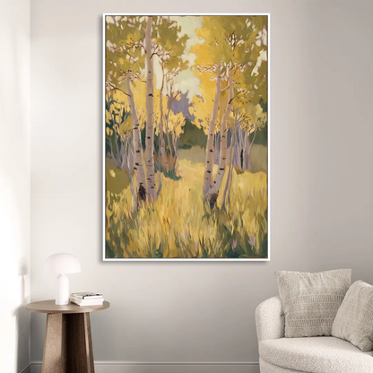 Aspen Tranquility Sitting Room - White Canvas Wall Art