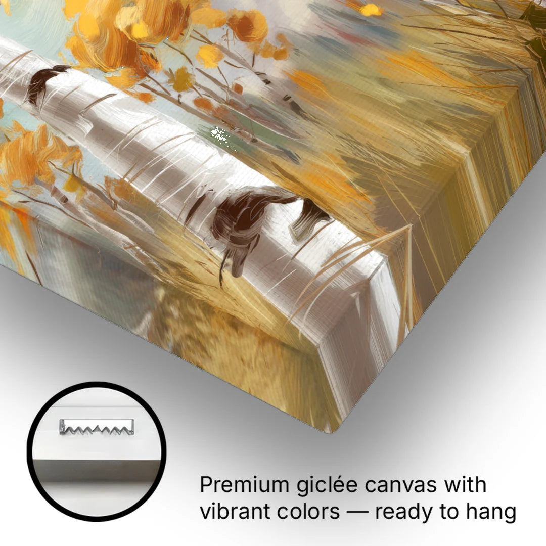 Aspen Tree Canopy - Canvas Wall Art - Gallery Wrap Corner