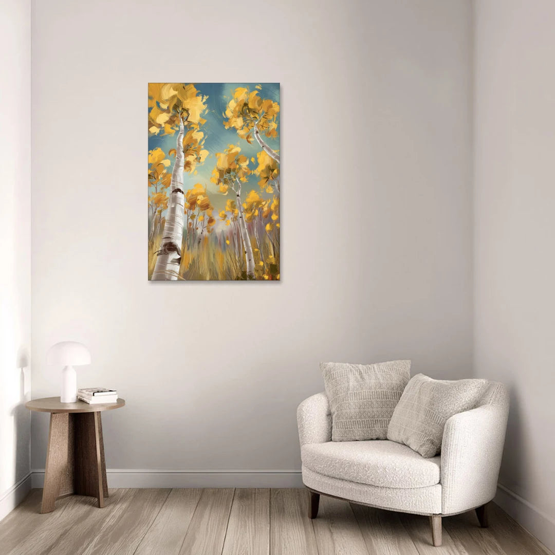 Aspen Tree Canopy - Canvas Wall Art - Sofa - 24x36