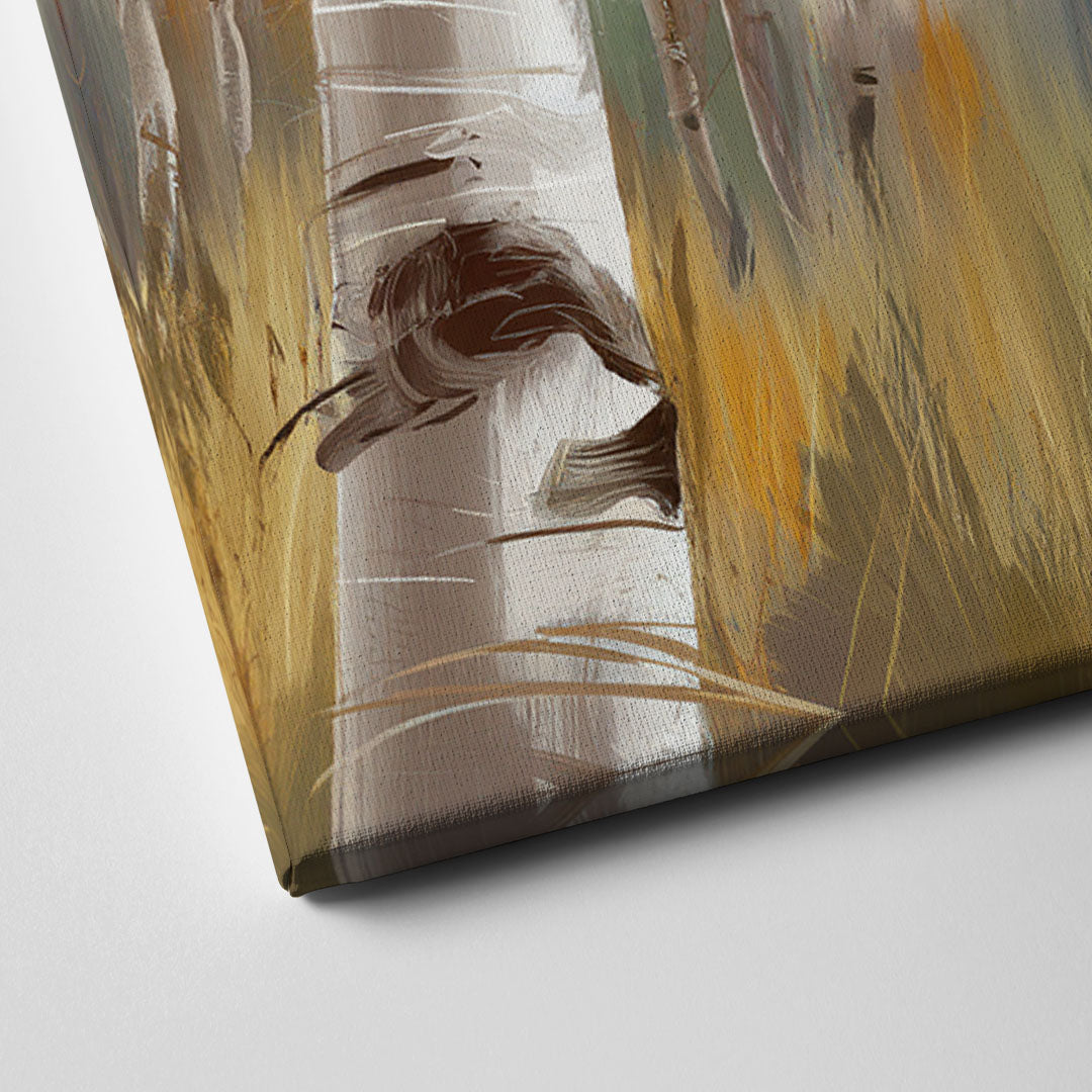 Aspen Tree Canopy Canvas Close Up