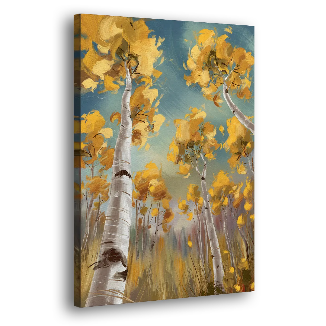 Aspen Tree Canopy Side - Canvas Wall Art