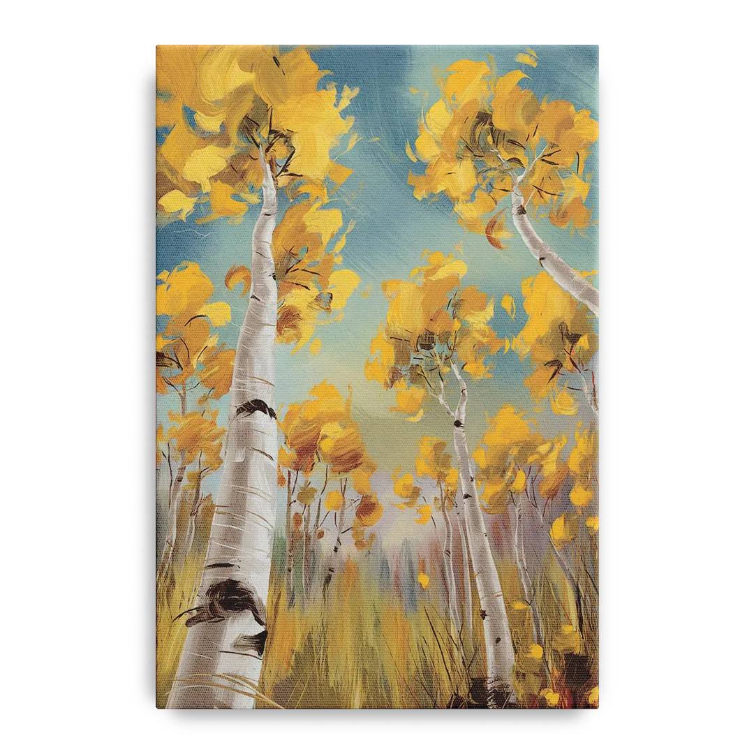 Aspen Tree Canopy Front - Canvas Wall Art
