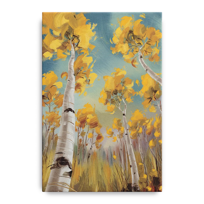 Aspen Tree Canopy Front - Canvas Wall Art