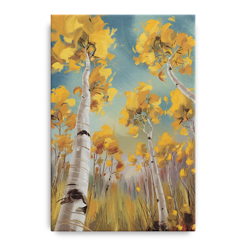 Aspen Tree Canopy Front - Canvas Wall Art