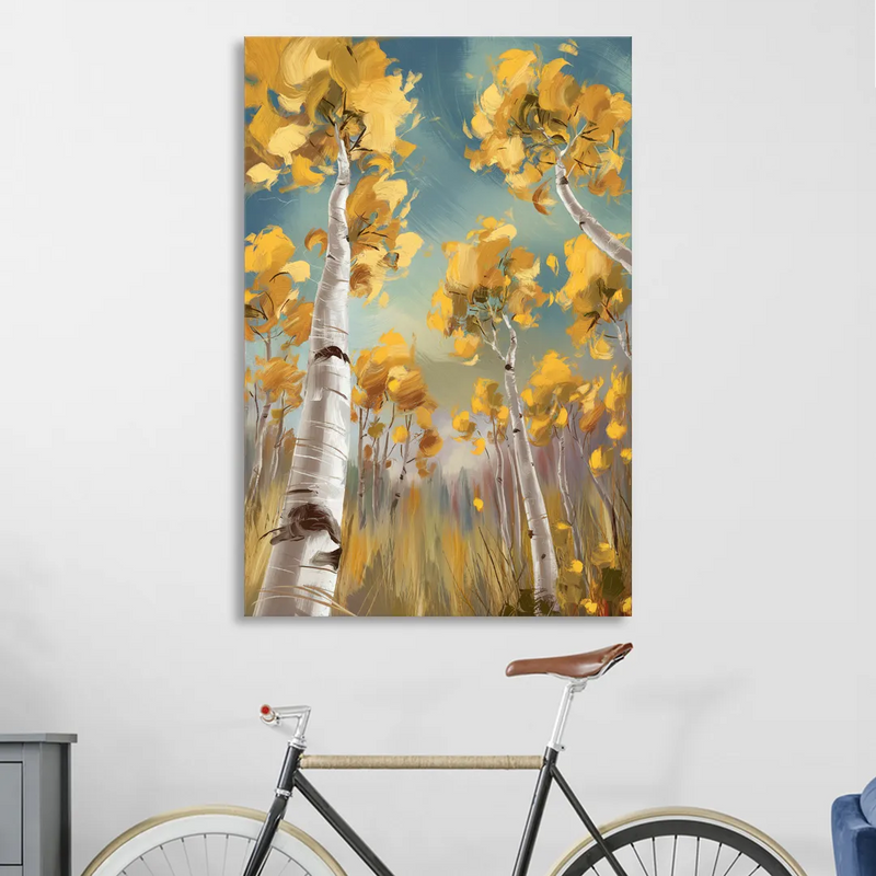Aspen Tree Canopy Sitting Room - Canvas Wall Art