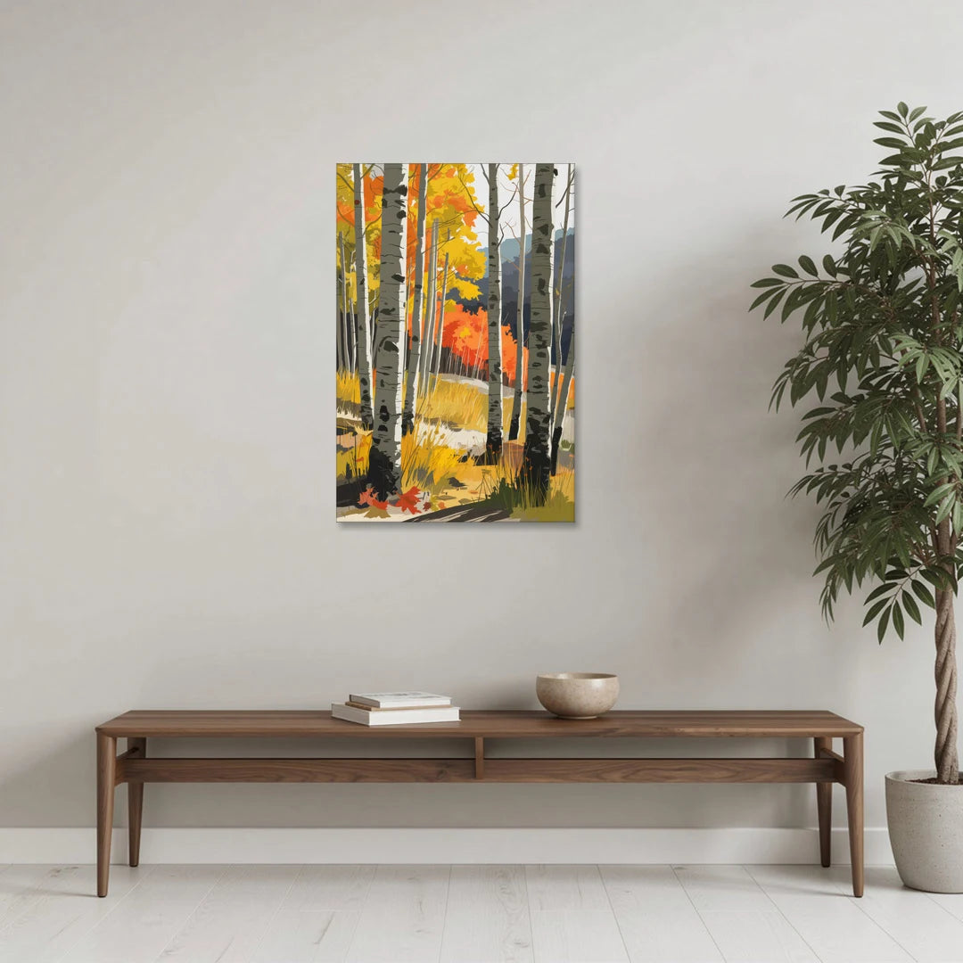 Aspen Vibrant Fall Colors - Canvas Wall Art - Coffee Table - 24x36