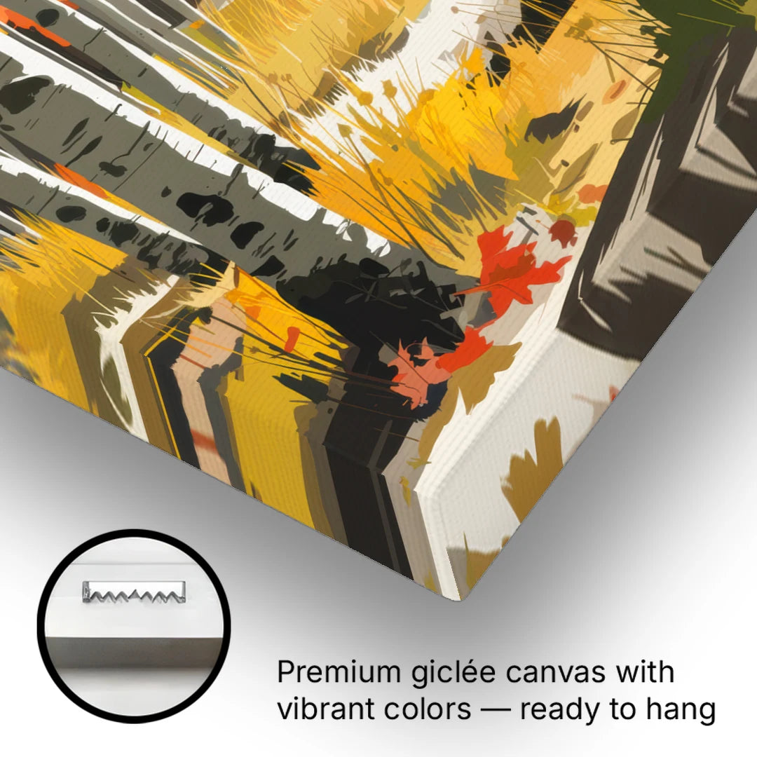 Aspen Vibrant Fall Colors - Canvas Wall Art - Gallery Wrap Corner