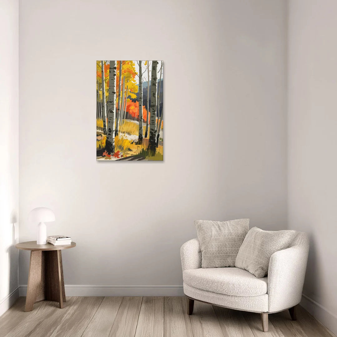 Aspen Vibrant Fall Colors - Canvas Wall Art - Sofa - 20x30