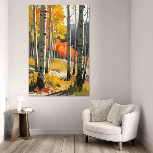 Aspen Vibrant Fall Colors - Canvas Wall Art - Sofa - 40x60