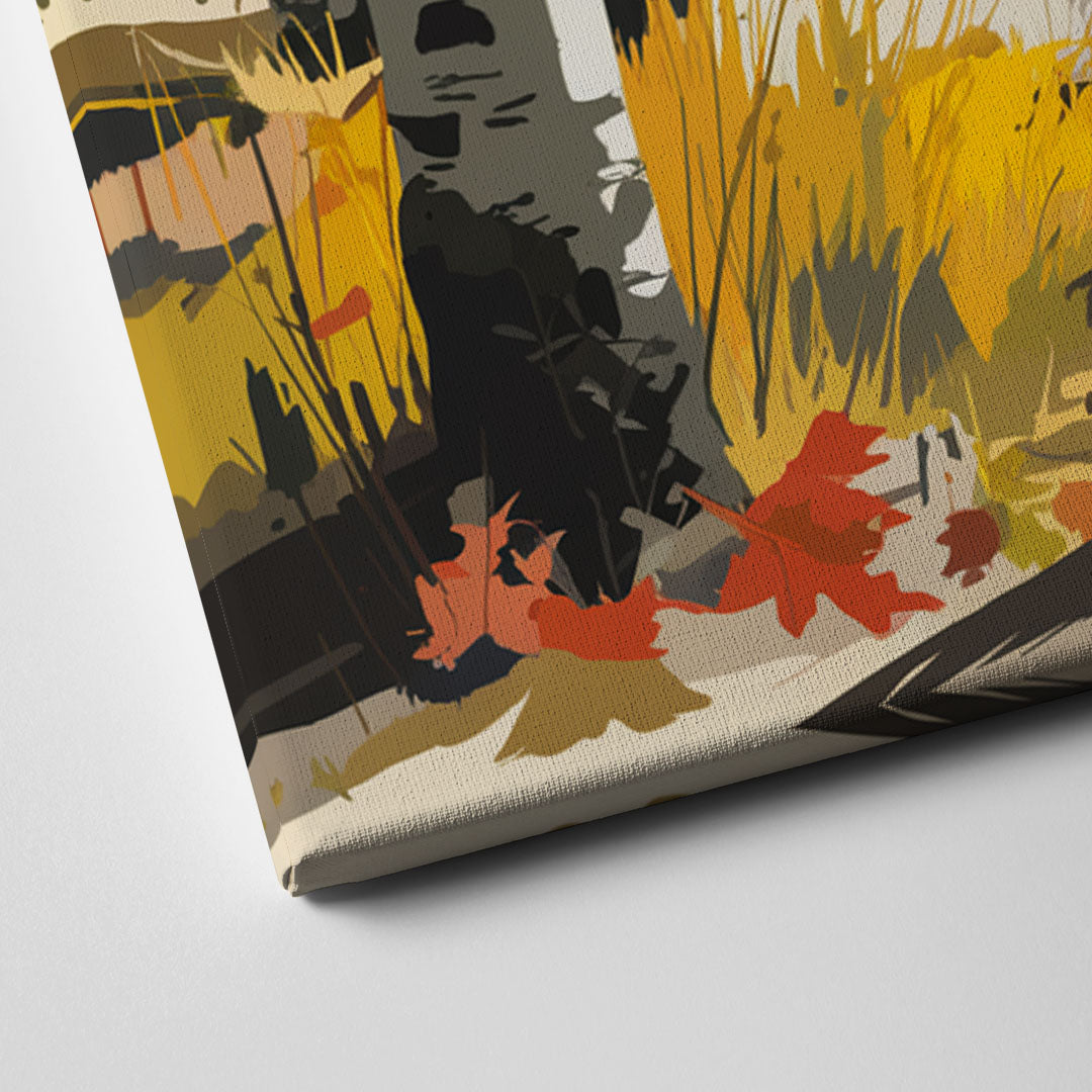 Aspen Vibrant Fall Colors Canvas Close Up