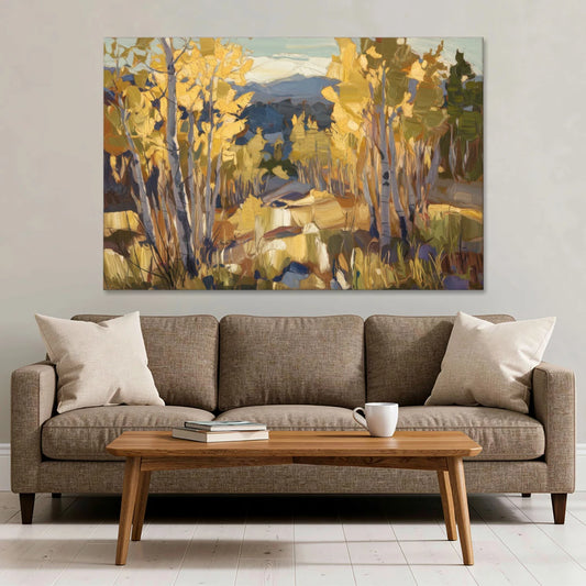 Aspen Wilderness Beauty - Canvas Wall Art - Sofa - 60x40