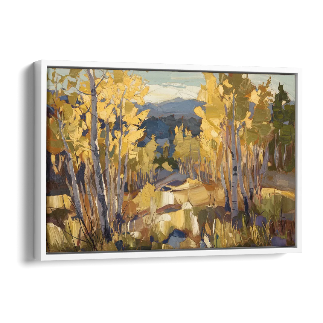 Aspen Wilderness Beauty Side - White Canvas Wall Art