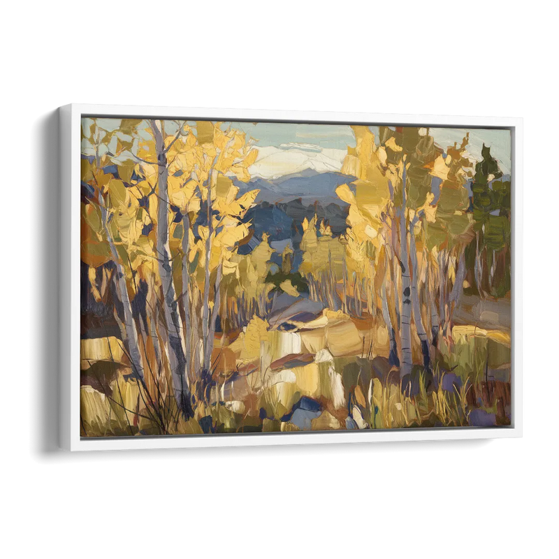 Aspen Wilderness Beauty Side - White Canvas Wall Art
