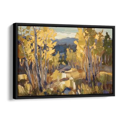 Aspen Wilderness Beauty Side - Black Canvas Wall Art