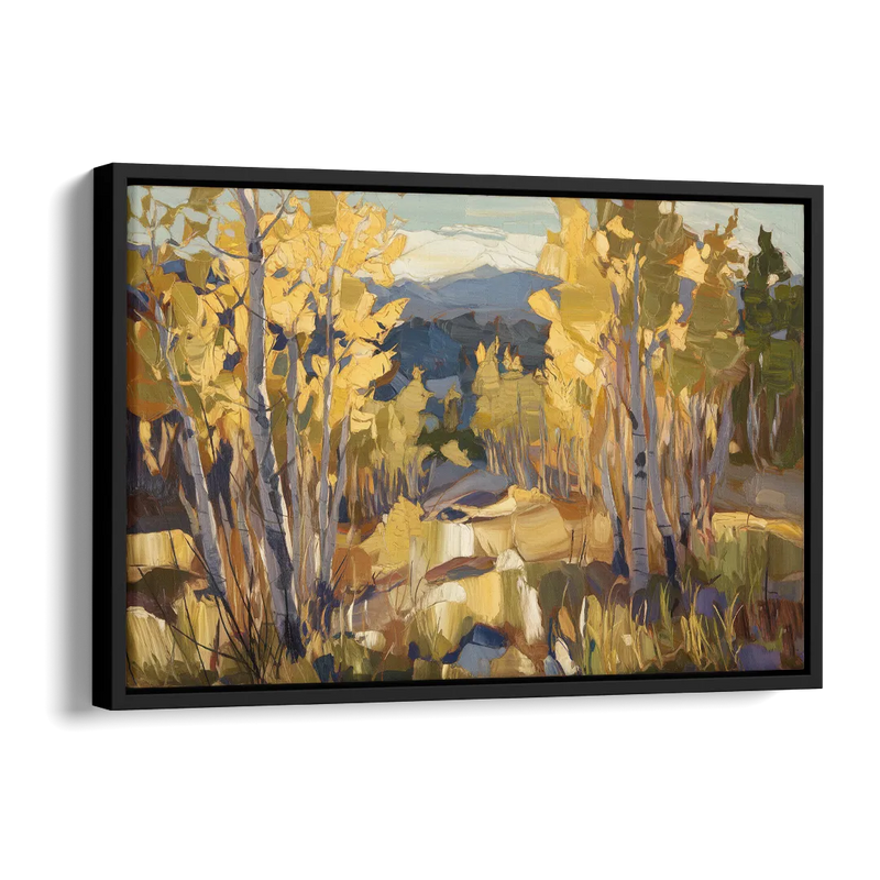 Aspen Wilderness Beauty Side - Black Canvas Wall Art