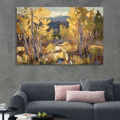 Aspen Wilderness Beauty Living Room - Canvas Wall Art