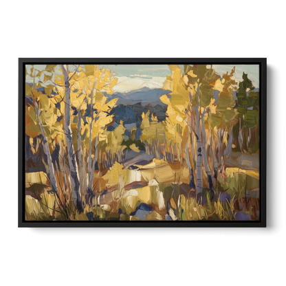 Aspen Wilderness Beauty Front - Black Canvas Wall Art