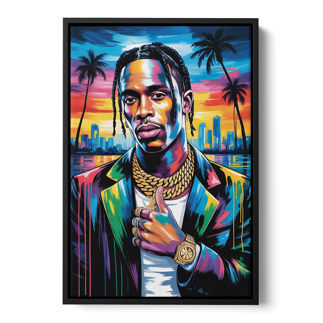 Astro Vision 2.0 Front - Black Canvas Wall Art