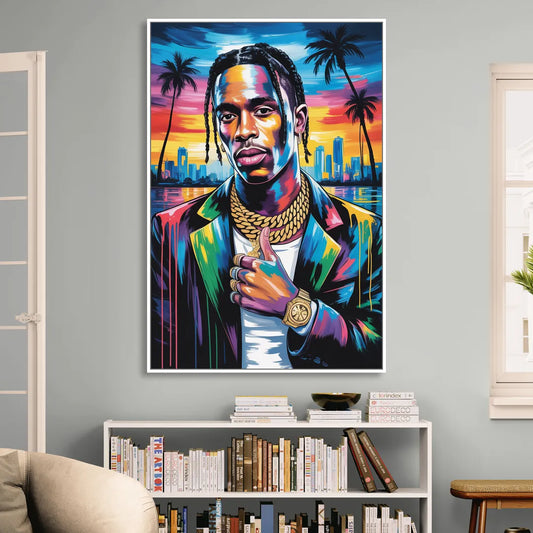 Astro Vision 2.0 Living Room - White Canvas Wall Art