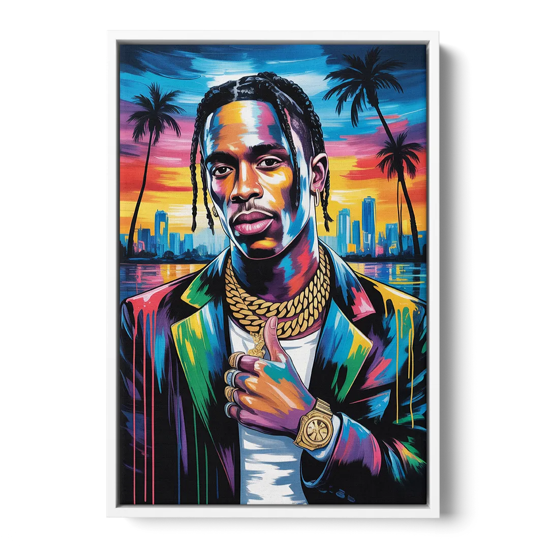 Astro Vision 2.0 - White Frame Canvas