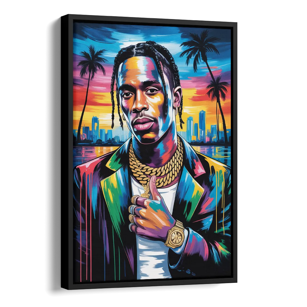 Astro Vision 2.0 Side - Black Canvas Wall Art