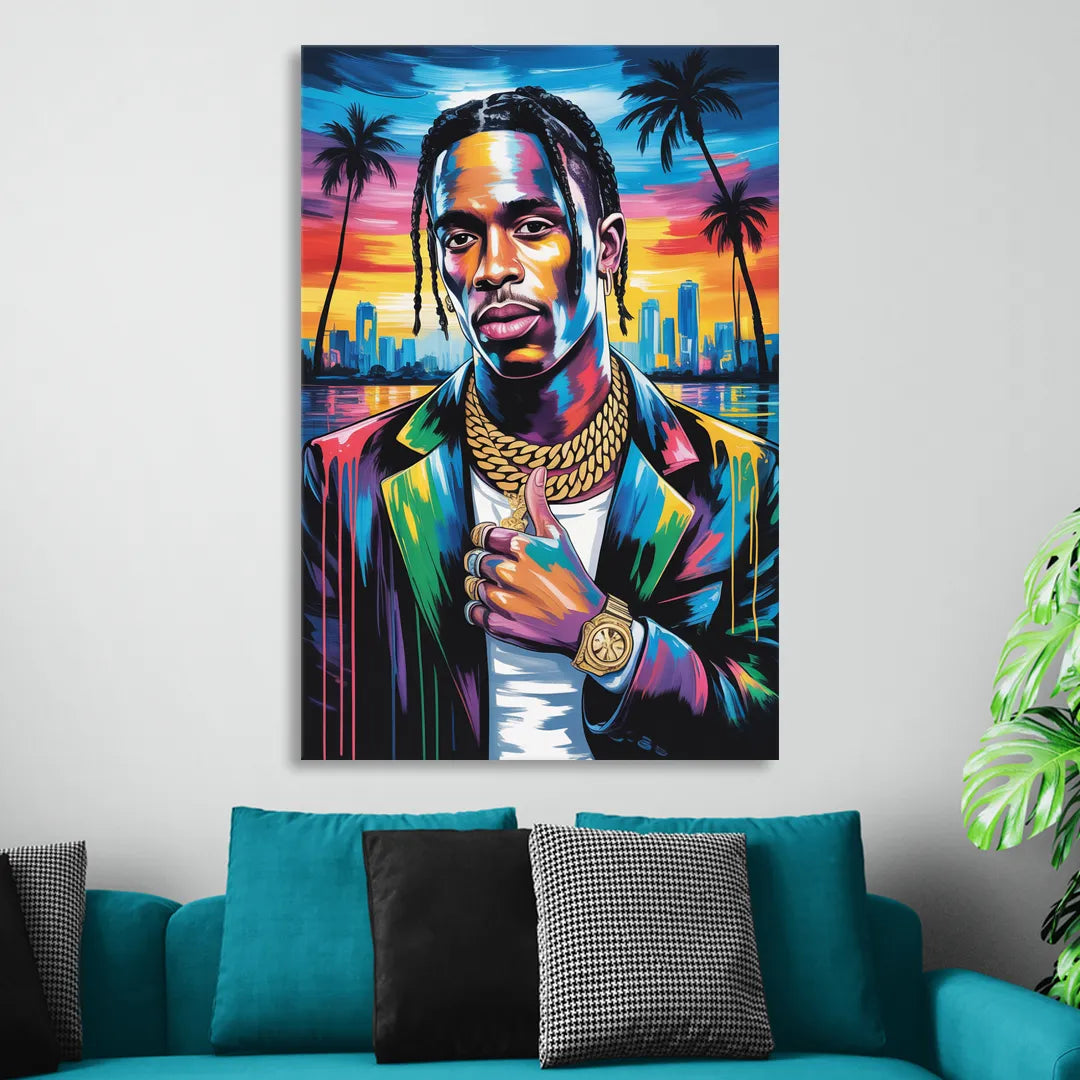 Astro Vision 2.0 Living Room - Canvas Wall Art