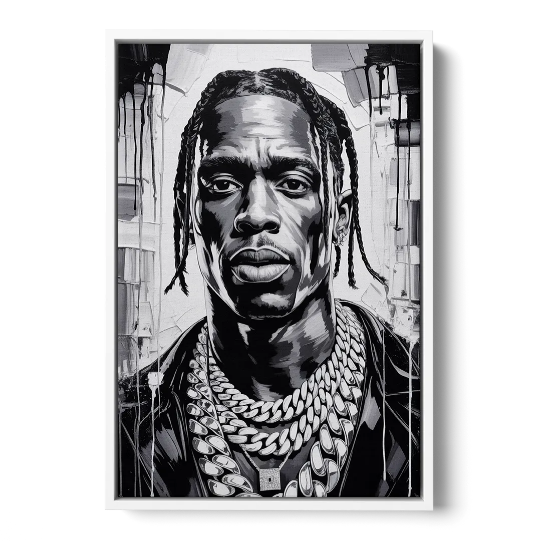 Astro Vision - White Frame Canvas