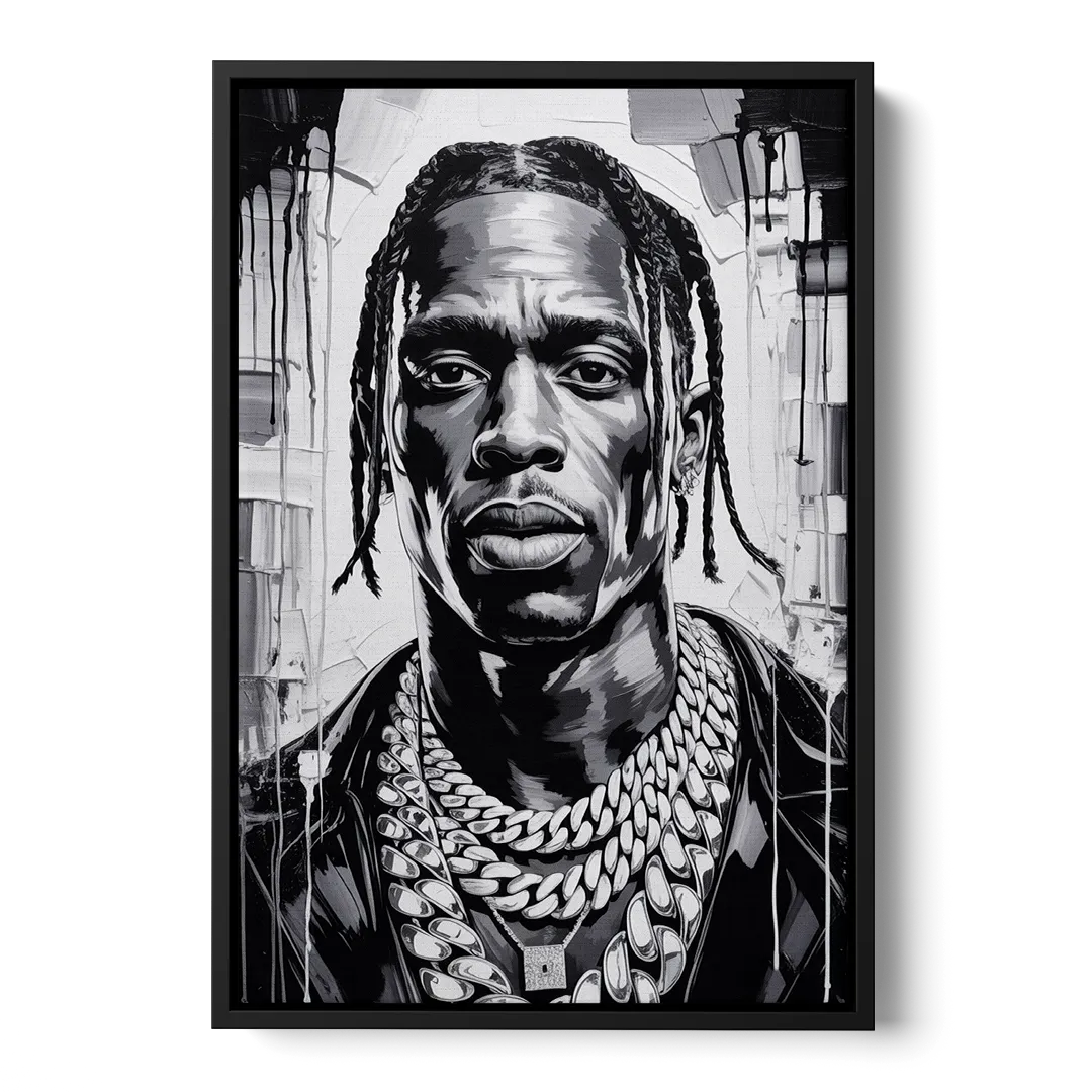 Astro Vision Front - Black Canvas Wall Art