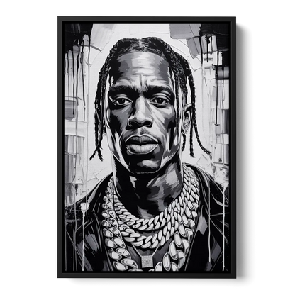 Astro Vision Front - Black Canvas Wall Art