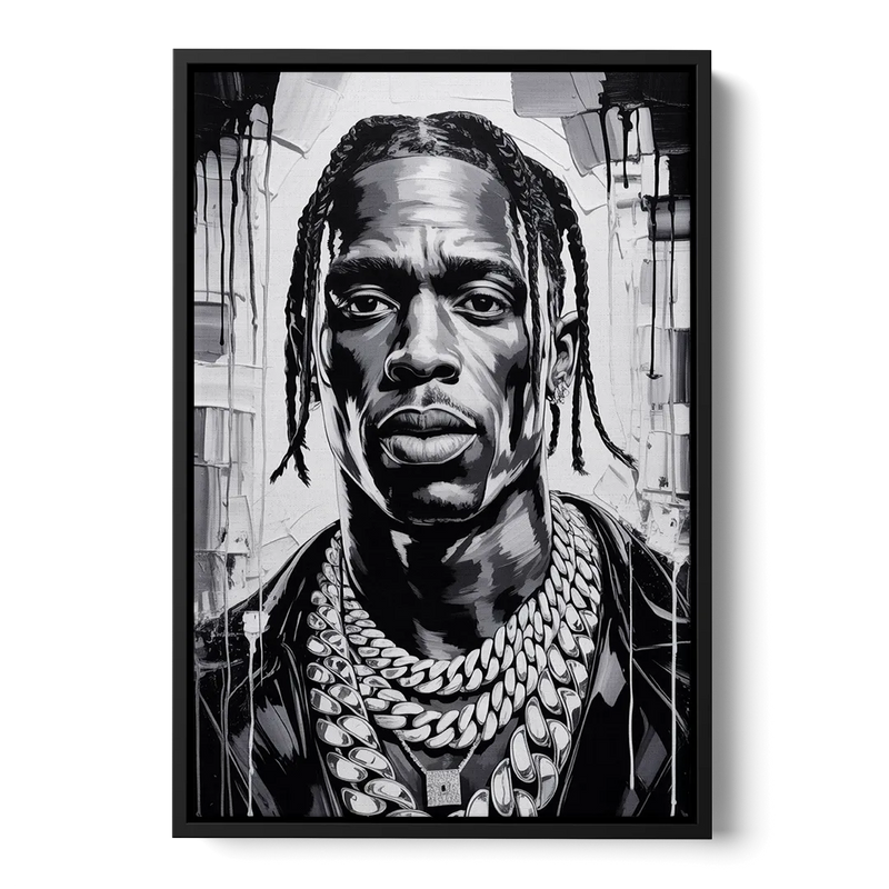 Astro Vision Front - Black Canvas Wall Art