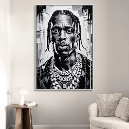 Astro Vision Sitting Room - White Canvas Wall Art