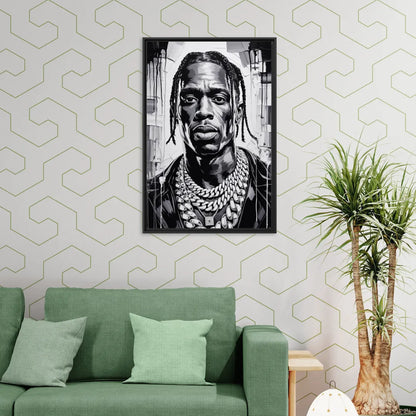 Astro Vision - Living Room Black Frame Canvas