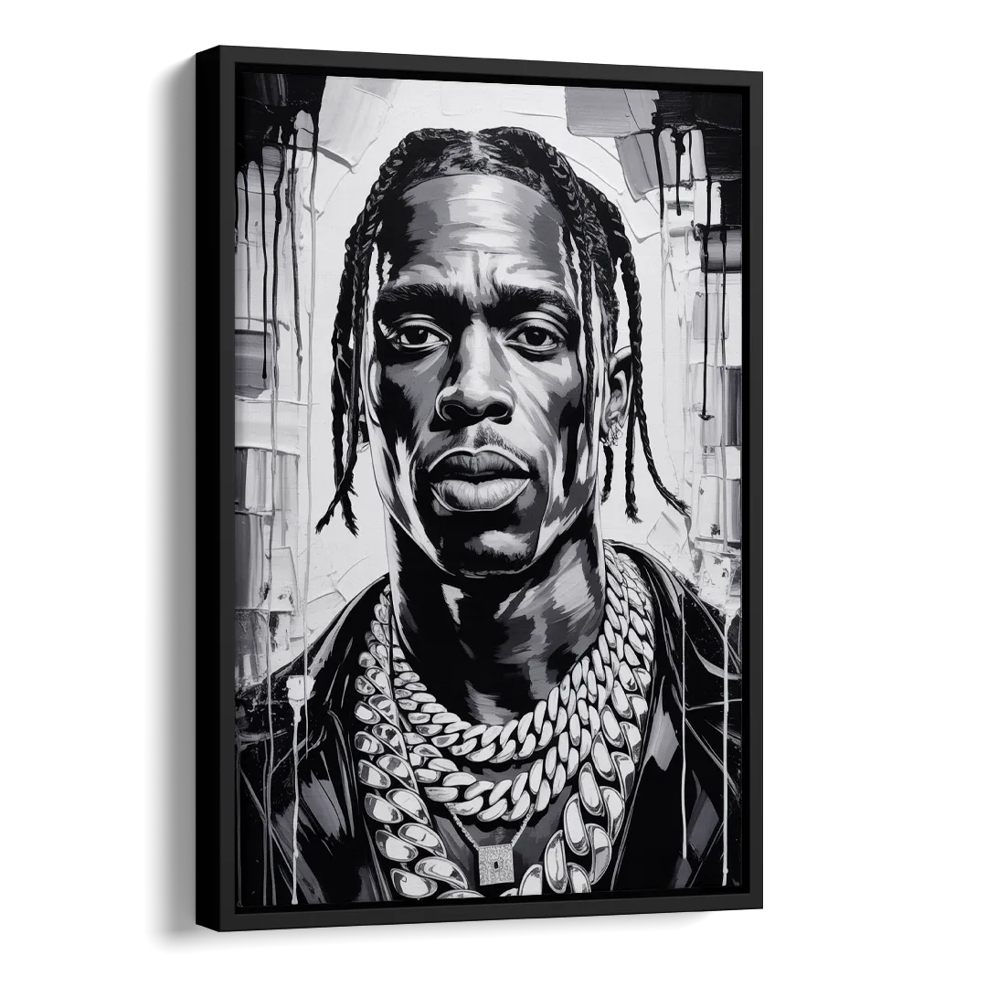 Astro Vision Side - Black Canvas Wall Art