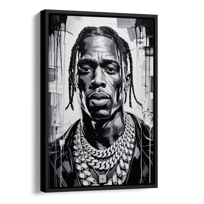 Astro Vision Side - Black Canvas Wall Art