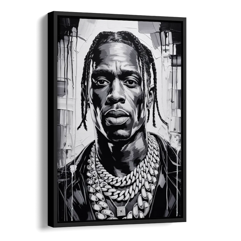 Astro Vision Side - Black Canvas Wall Art