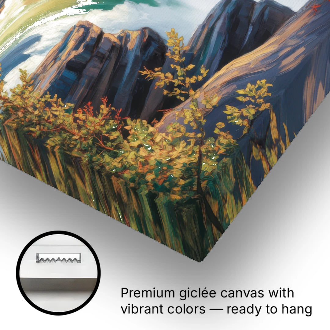 Athabasca Falls Majesty - Canvas Wall Art - Gallery Wrap Corner