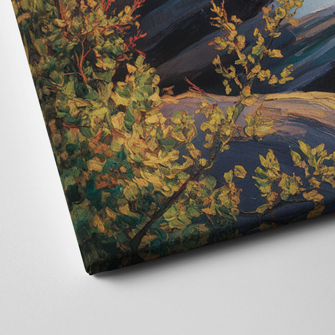 Athabasca Falls Majesty Canvas Close Up