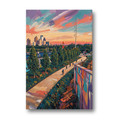 Atlanta Beltline Artwork - Canvas Wall Art - Front