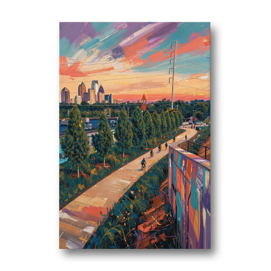Atlanta Beltline Artwork - Canvas Wall Art - Front