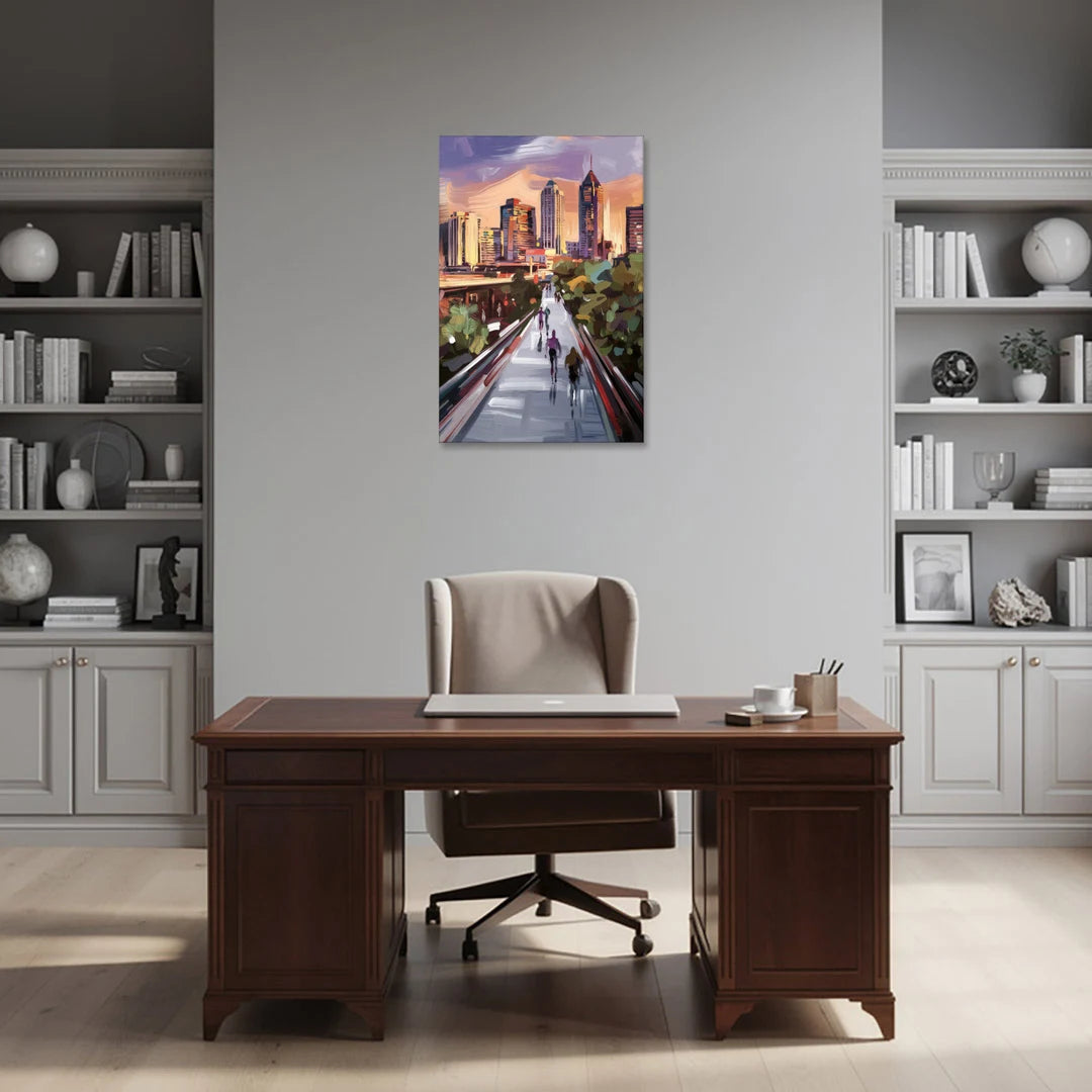 Atlanta Beltline Artwork - Canvas Wall Art - Office - 24x36