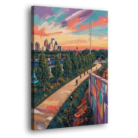 Atlanta Beltline Artwork - Canvas Wall Art - Side