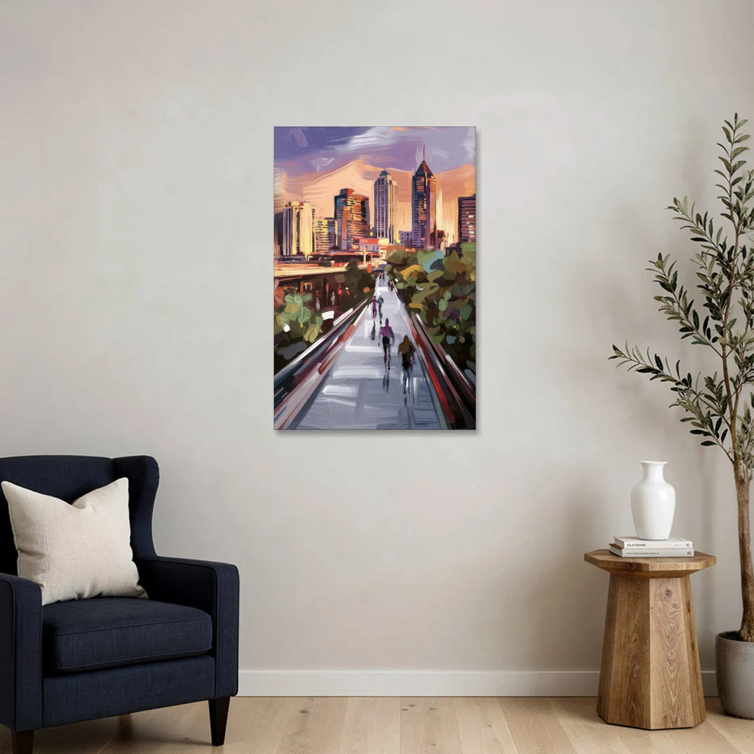Atlanta Beltline Artwork - Canvas Wall Art - Sofa - 24x36